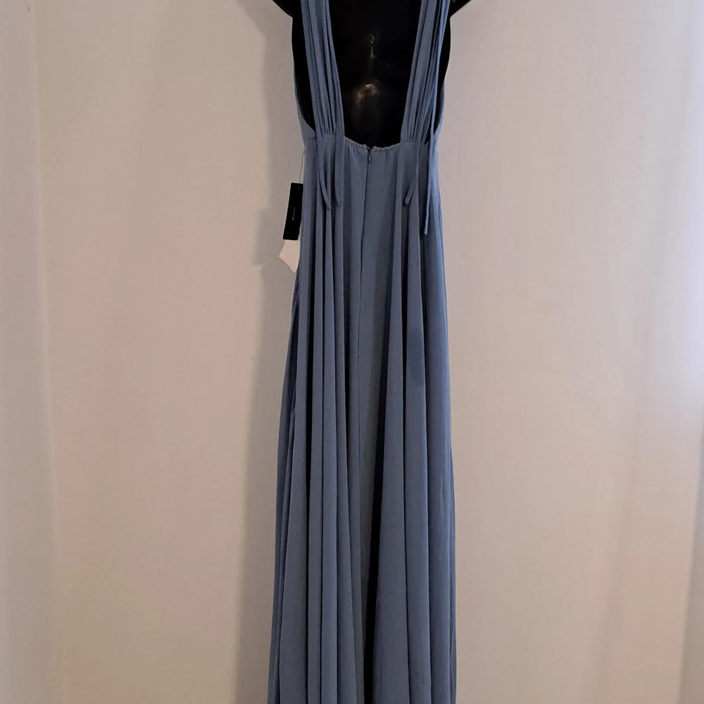 Lulu's Dance The Night Away Slaye Blue Backless Dress Misses Size Medium NWT - Picture 15 of 15